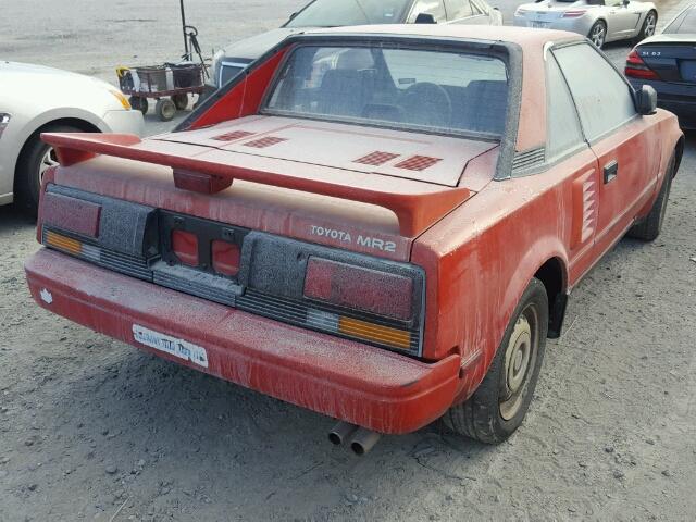 JT2AW15C0J0125599 - 1988 TOYOTA MR2 RED photo 4