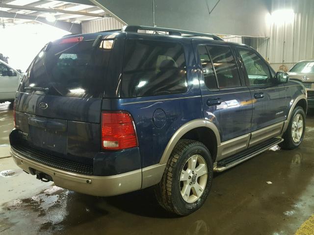 1FMZU74K34UA19247 - 2004 FORD EXPLORER E BLUE photo 4