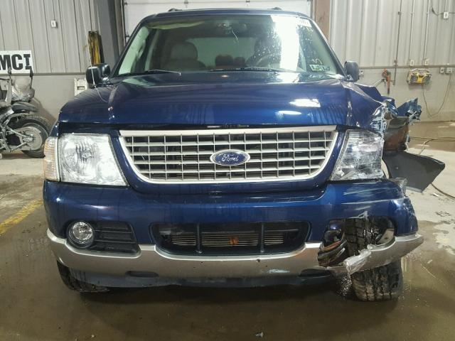 1FMZU74K34UA19247 - 2004 FORD EXPLORER E BLUE photo 9