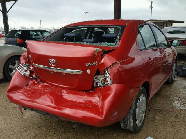 JTDBT4K30A1387885 - 2010 TOYOTA YARIS RED photo 4