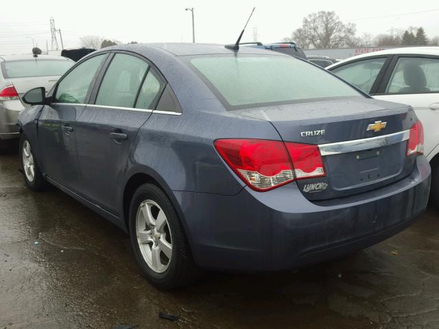 1G1PC5SB3E7286502 - 2014 CHEVROLET CRUZE LT BLUE photo 3