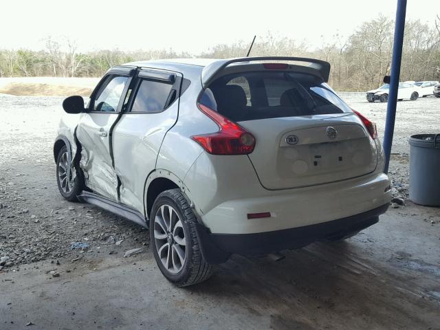 JN8AF5MR2CT103744 - 2012 NISSAN JUKE S WHITE photo 3