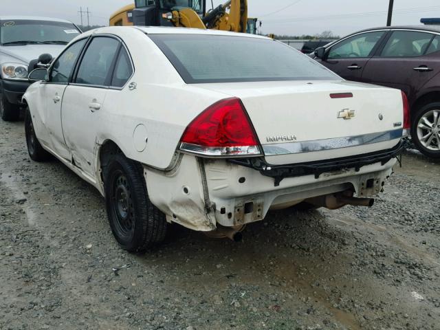 2G1WS553389182162 - 2008 CHEVROLET IMPALA POL WHITE photo 3