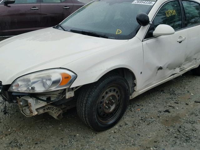 2G1WS553389182162 - 2008 CHEVROLET IMPALA POL WHITE photo 9