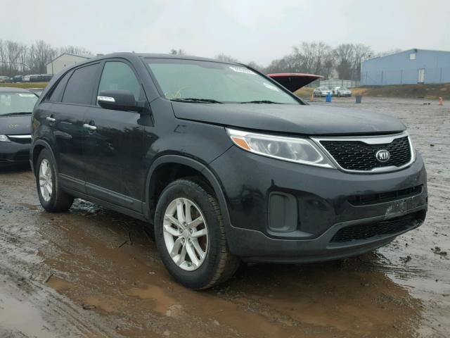 5XYKT3A66EG481653 - 2014 KIA SORENTO LX BLACK photo 1