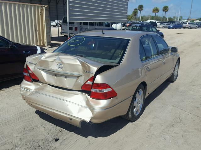 JTHBN36F640173601 - 2004 LEXUS LS 430 GOLD photo 4