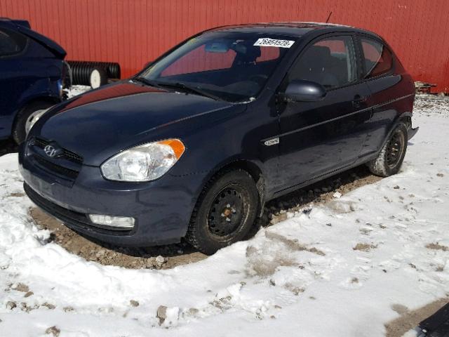 KMHCN35C78U085261 - 2008 HYUNDAI ACCENT BAS BLUE photo 2