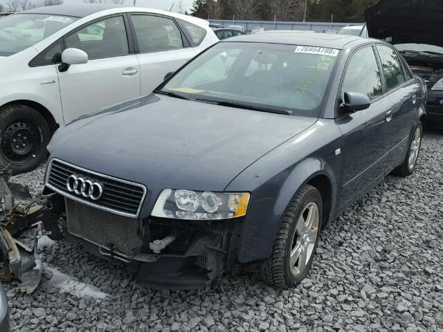 WAULC68E84A140351 - 2004 AUDI A4 1.8T QU BLUE photo 2