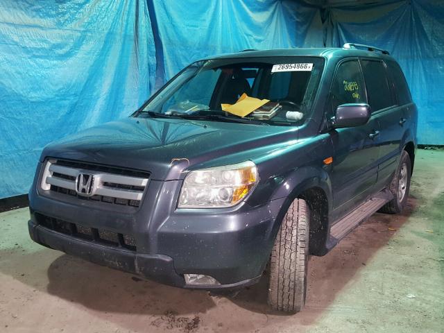 2HKYF18596H558058 - 2006 HONDA PILOT EX BLUE photo 2