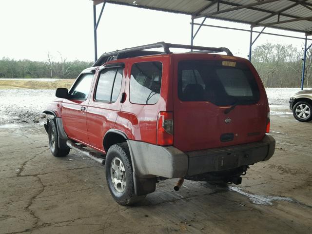 5N1ED28T7YC551813 - 2000 NISSAN XTERRA XE RED photo 3