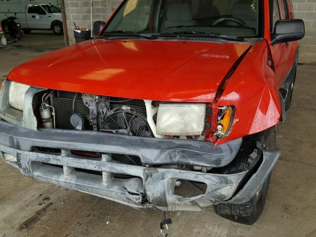 5N1ED28T7YC551813 - 2000 NISSAN XTERRA XE RED photo 9