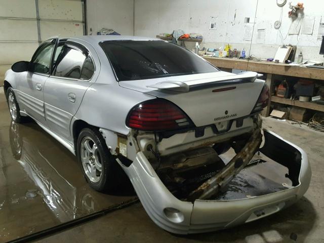 1G2NE52F82C240635 - 2002 PONTIAC GRAND AM S ვერცხლისფერი ფოტო 3