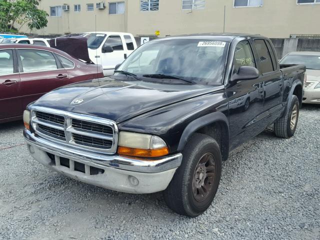 1D7HL48N83S135730 - 2003 DODGE DAKOTA QUA BLACK photo 2