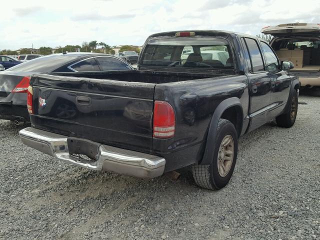 1D7HL48N83S135730 - 2003 DODGE DAKOTA QUA BLACK photo 4