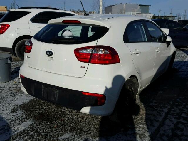 KNADM5A36H6819273 - 2017 KIA RIO LX WHITE photo 4