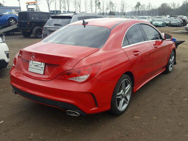 WDDSJ4EB5EN104457 - 2014 MERCEDES-BENZ CLA 250 RED photo 4