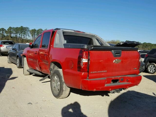 3GNEC12038G131907 - 2008 CHEVROLET AVALANCHE RED photo 3