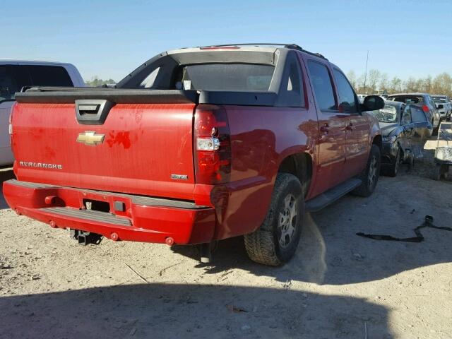 3GNEC12038G131907 - 2008 CHEVROLET AVALANCHE RED photo 4