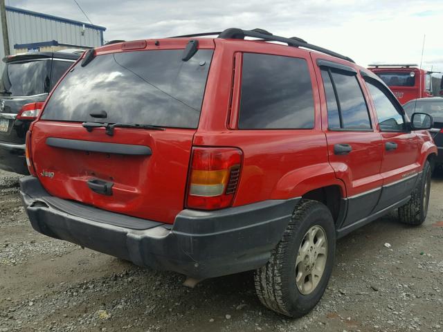 1J4G248S9YC385553 - 2000 JEEP GRAND CHER RED photo 4