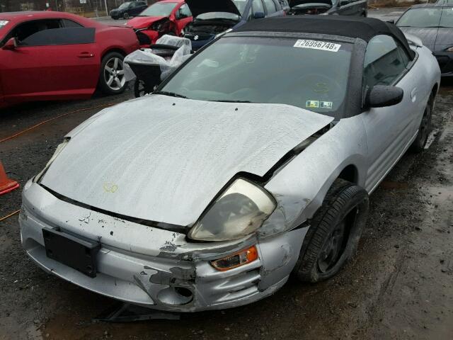 4A3AE45G74E055750 - 2004 MITSUBISHI ECLIPSE SP SILVER photo 2