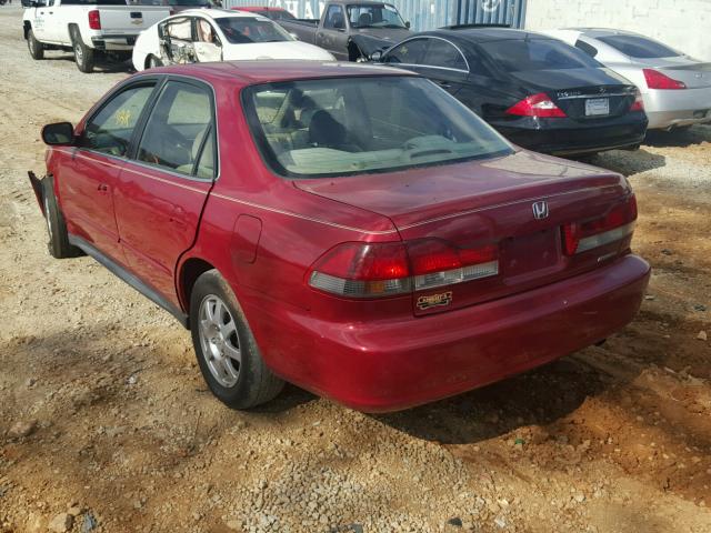 JHMCG56702C033395 - 2002 HONDA ACCORD SE BURGUNDY photo 3