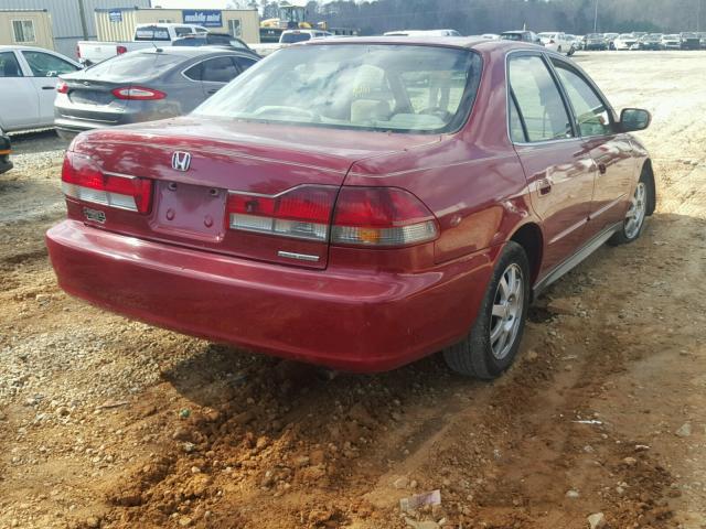 JHMCG56702C033395 - 2002 HONDA ACCORD SE BURGUNDY photo 4