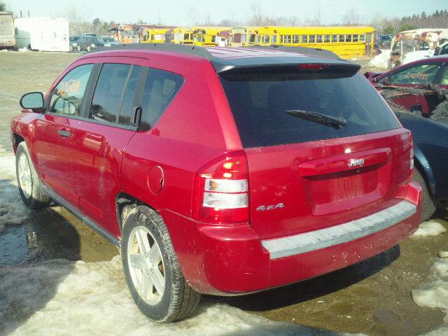 1J8FF47W67D138115 - 2007 JEEP COMPASS RED photo 3