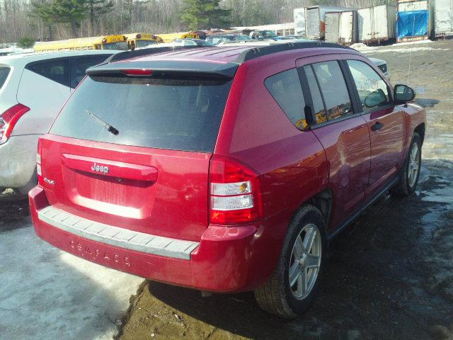 1J8FF47W67D138115 - 2007 JEEP COMPASS RED photo 4