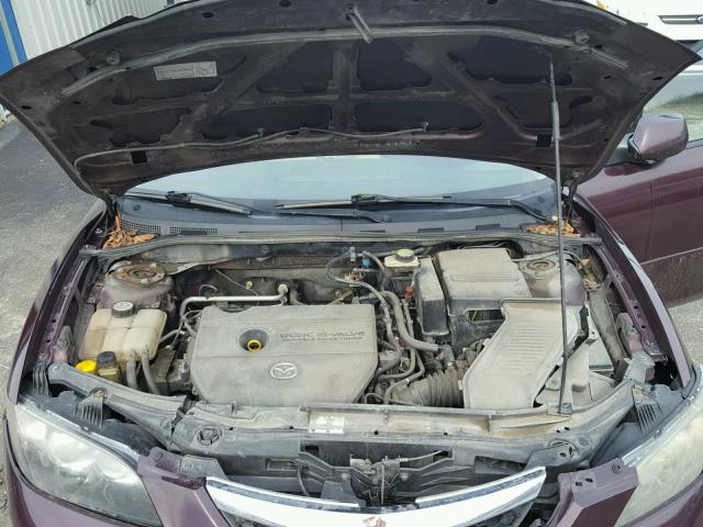 JM1BK32F871639222 - 2007 MAZDA 3 I PURPLE photo 7