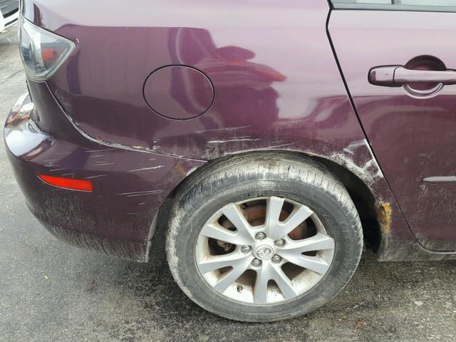 JM1BK32F871639222 - 2007 MAZDA 3 I PURPLE photo 9