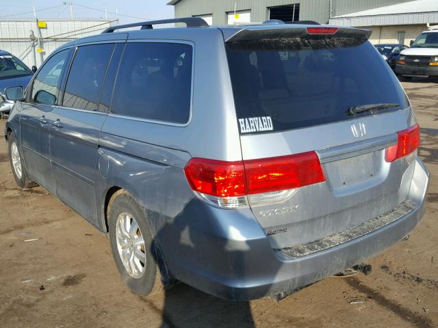 5FNRL38719B027482 - 2009 HONDA ODYSSEY EX SILVER photo 3