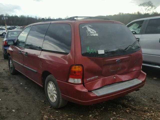 2FMZA51422BB64477 - 2002 FORD WINDSTAR L RED photo 3