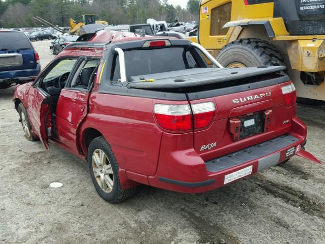 4S4BT63CX55104753 - 2005 SUBARU BAJA TURBO RED photo 3