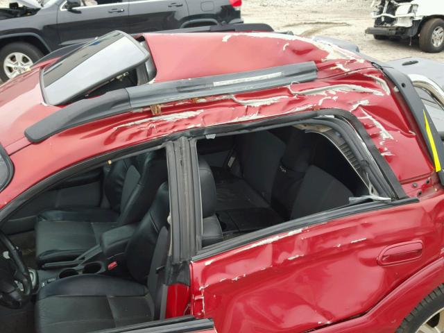 4S4BT63CX55104753 - 2005 SUBARU BAJA TURBO RED photo 9