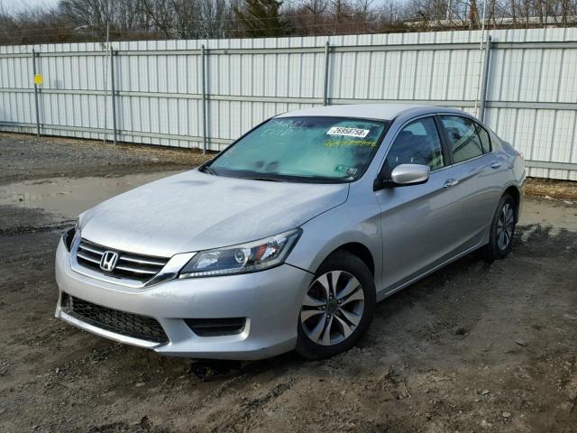 1HGCR2F39EA126974 - 2014 HONDA ACCORD LX SILVER photo 2