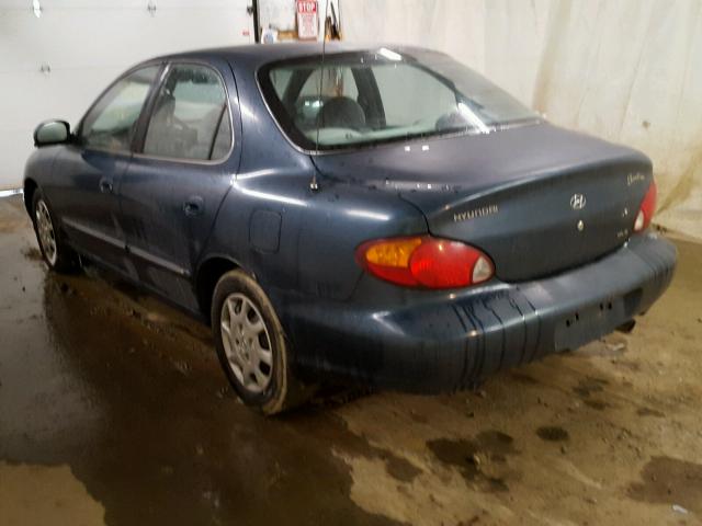 KMHJF35F2YU943315 - 2000 HYUNDAI ELANTRA GL BLUE photo 3