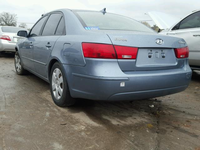 5NPET4AC4AH651004 - 2010 HYUNDAI SONATA GLS BLUE photo 3