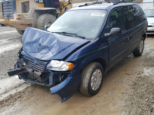 1C4GJ45383B187387 - 2003 CHRYSLER VOYAGER LX BLUE photo 2