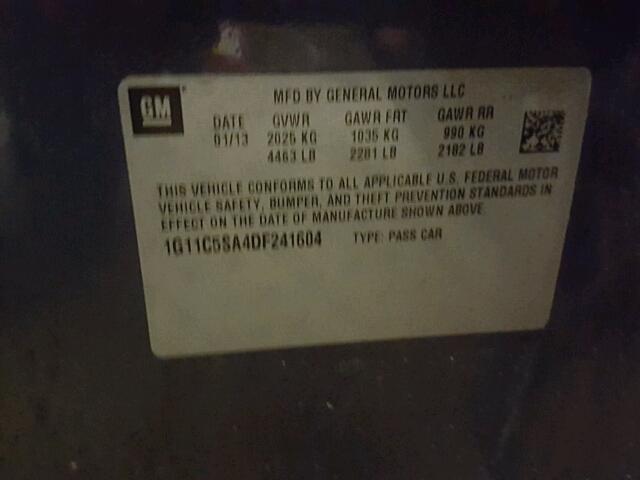 1G11C5SA4DF241604 - 2013 CHEVROLET MALIBU 1LT 蓝色 照片 10