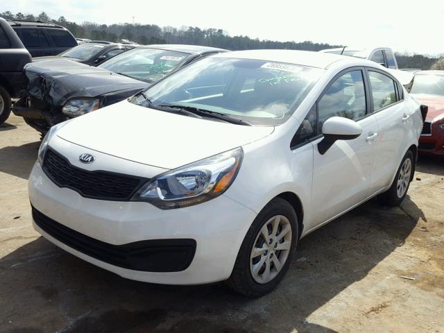 KNADM4A37D6256173 - 2013 KIA RIO LX WHITE photo 2