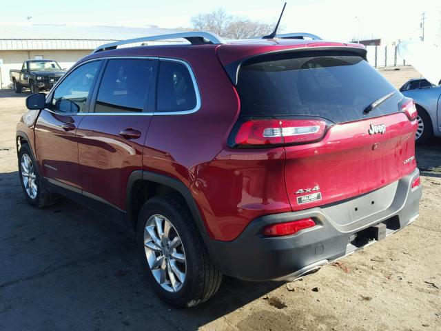 1C4PJMDS9FW698144 - 2015 JEEP CHEROKEE L RED photo 3