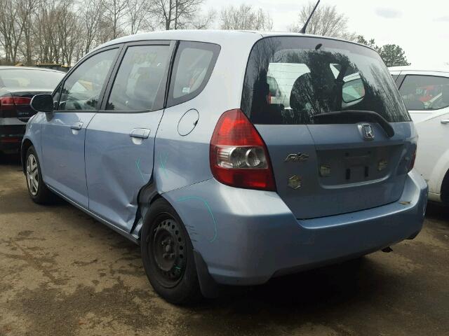 JHMGD38468S019646 - 2008 HONDA FIT BLUE photo 3