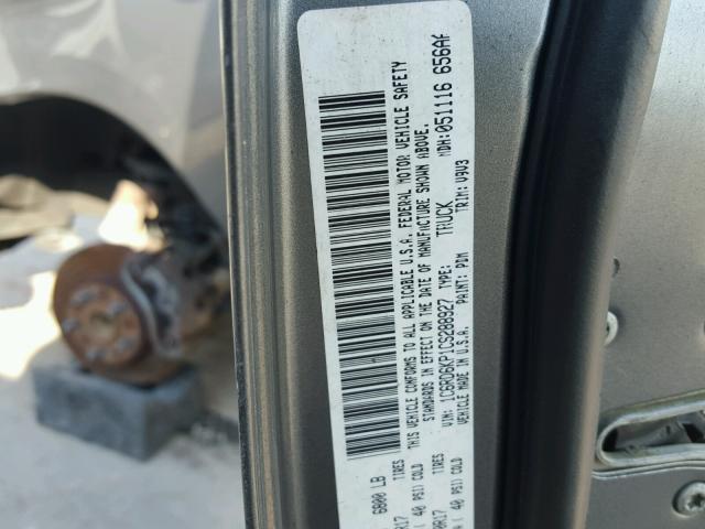 1C6RD6KP1CS288927 - 2012 DODGE RAM 1500 S CHARCOAL photo 10