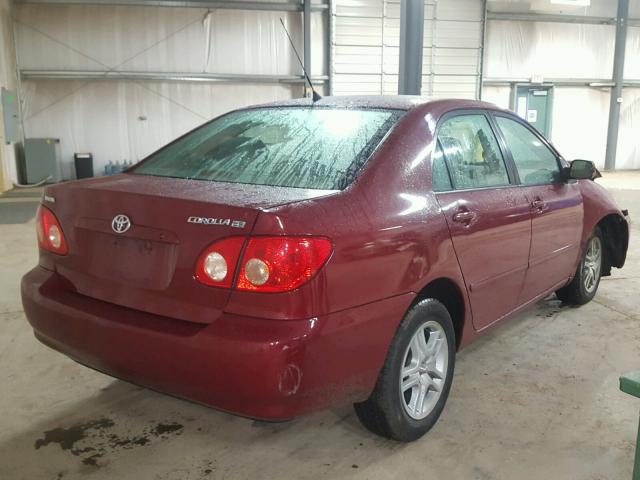 1NXBR32E26Z594712 - 2006 TOYOTA COROLLA CE RED photo 4