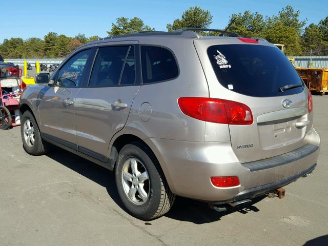 5NMSG73D57H046137 - 2007 HYUNDAI SANTA FE G GOLD photo 3