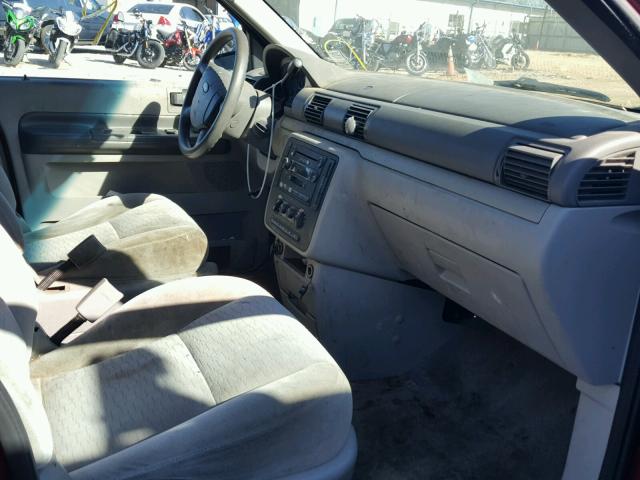 2FMDA51665BA78394 - 2005 FORD FREESTAR S BURGUNDY photo 5