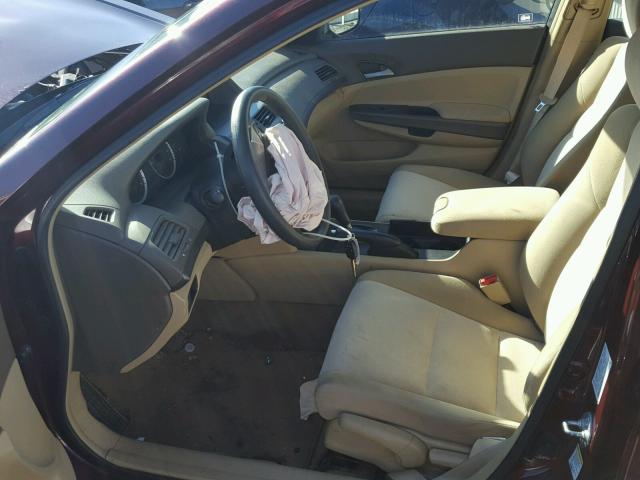 1HGCP26358A163532 - 2008 HONDA ACCORD LX BURGUNDY photo 5