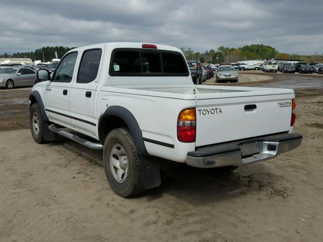 5TEGN92N92Z143108 - 2002 TOYOTA TACOMA DOU WHITE photo 3