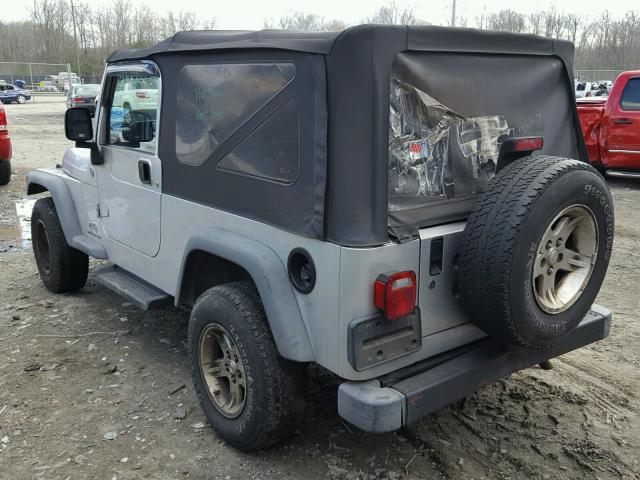 1J4FA44S06P787259 - 2006 JEEP WRANGLER / SILVER photo 3