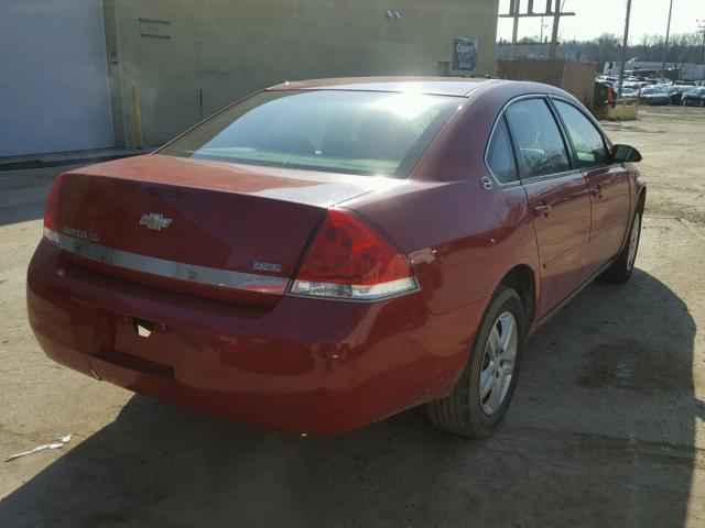 2G1WB58K979363588 - 2007 CHEVROLET IMPALA LS RED photo 4